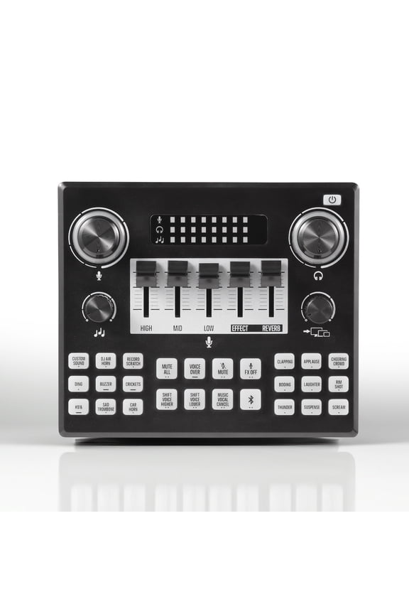 Audio Mixer, Multiple Sound Pads & Effects for Vlogging, Black