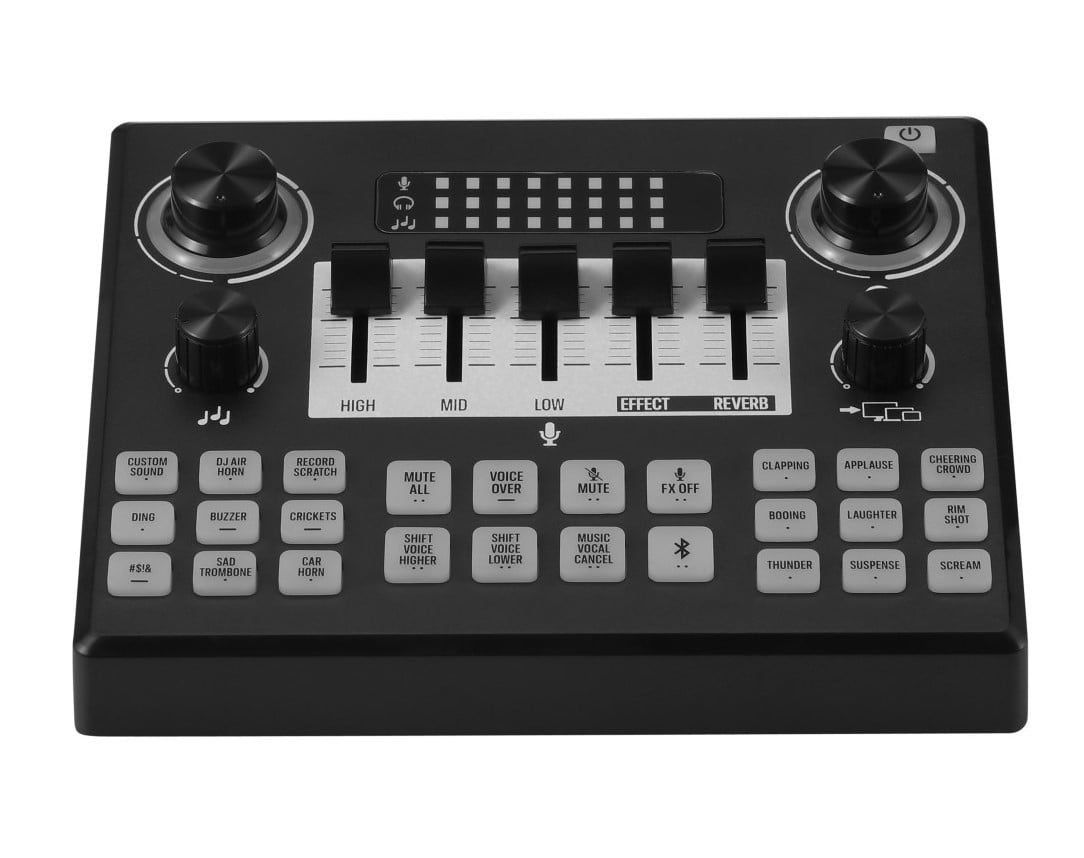 Vivitar Audio Mixer, Multiple Sound Pads & Effects for Vlogging, Black