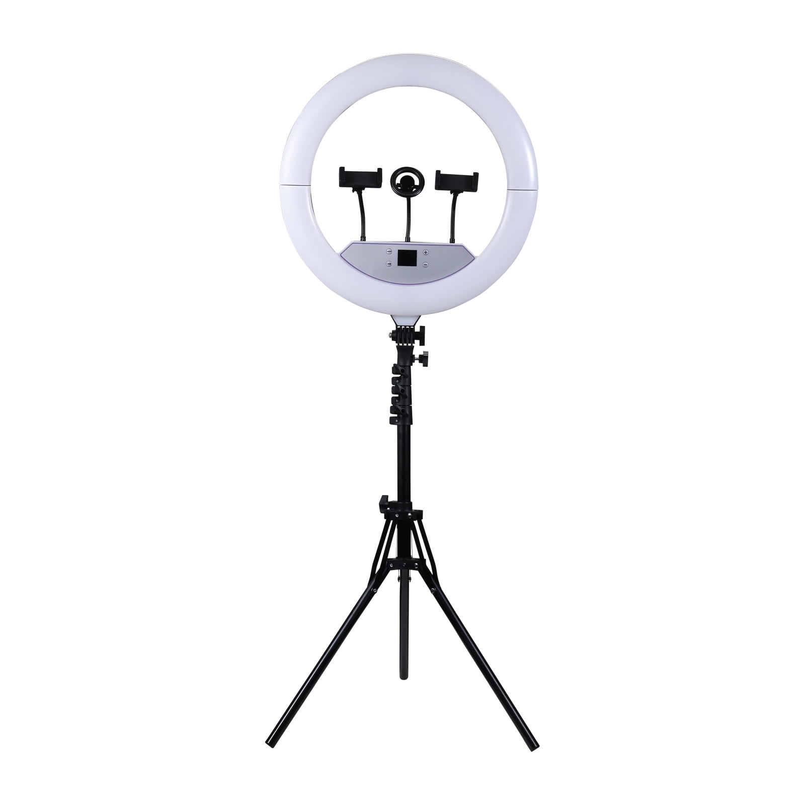 Vivitar Creator Series 18" RGB Foldable Ring Light with Stand, MagSafe-Compatible Phone Mount, Dual USB Charging, Wireless Remote, Adjustable Tripod for Live Vlogging, Makeup, & Live Streaming