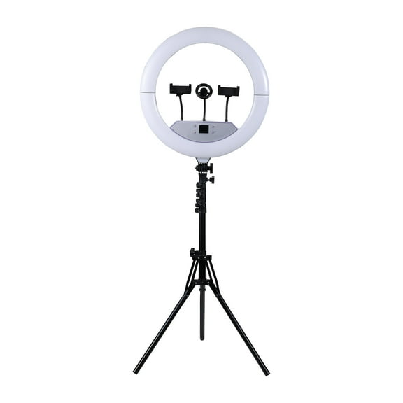 Open Box Vivitar Creator Series 18" RGB Foldable Ring Light with Stand, MagSafe-Compatible Phone Mount, Dual USB Charging, Wireless Remote, Adjustable Tripod for Live Vlogging, Makeup, & Live Streaming