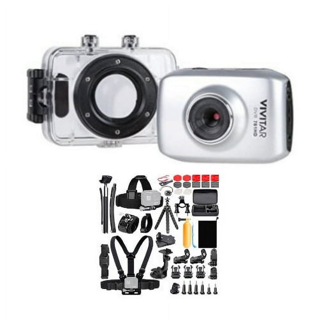 Vivitar DVR781HD Action Cam with Waterproof Case and 50In1 Action