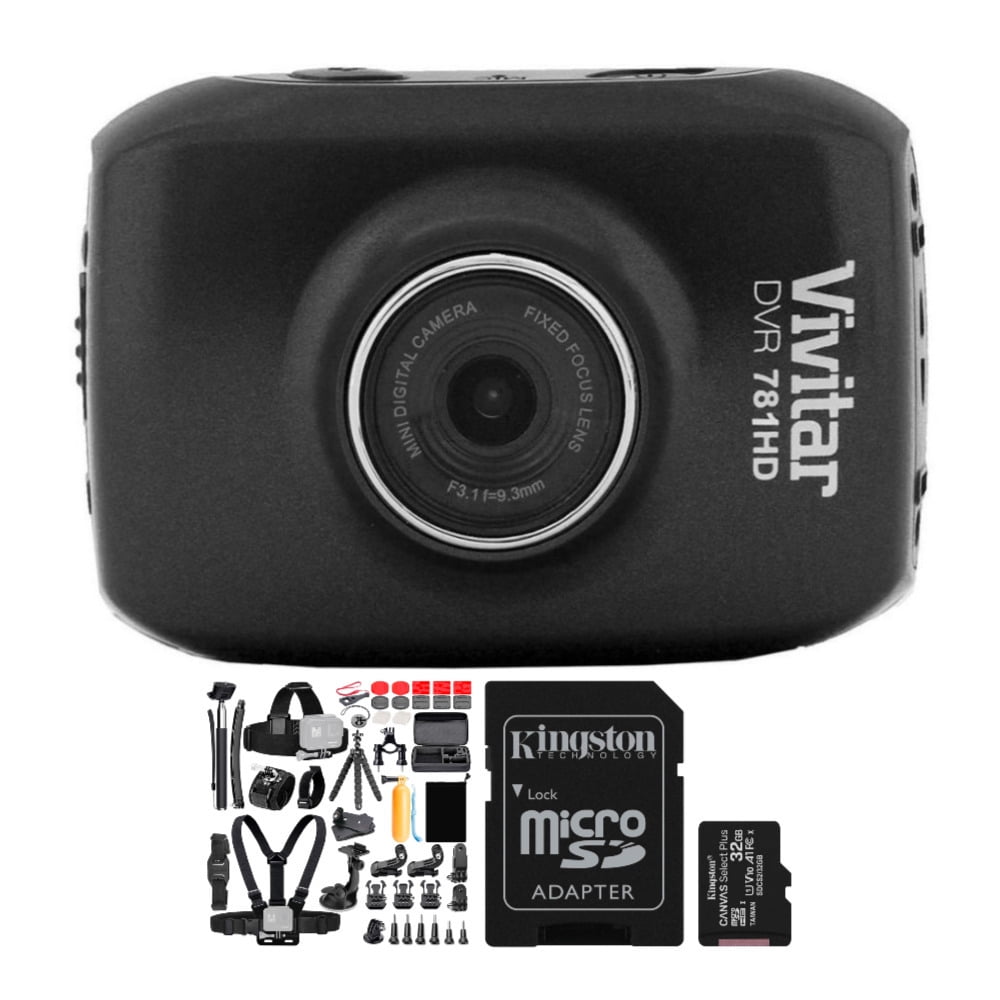 Vivitar DVR781HD HD Action Cam with LCD Rear Screen and Waterproof Case