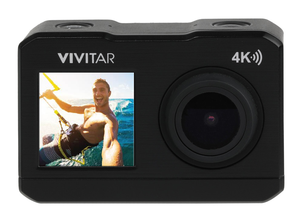 Vivitar DVR922 4k Dual-Screen Action Cam, 16MP WIFI Waterproof Digital Video Camera with Built in Gimbal - image 1 of 14