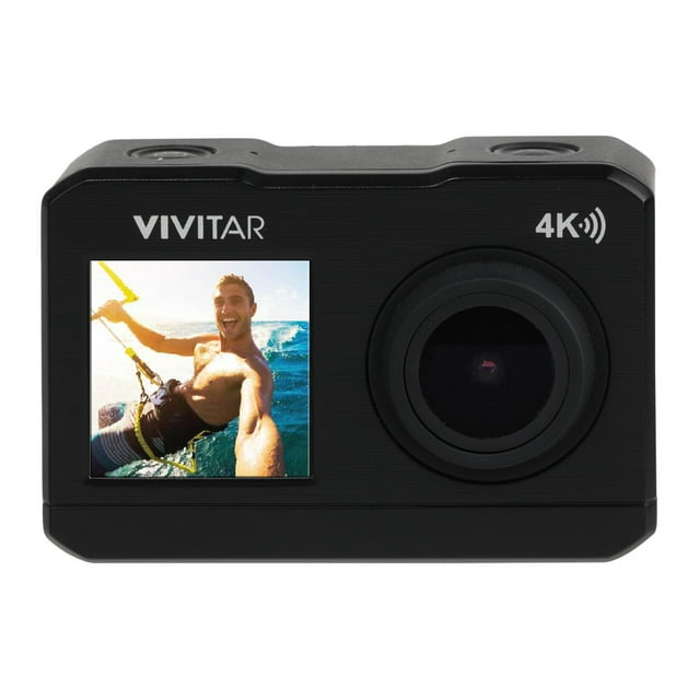 Vivitar DVR922 4k Dual-Screen Action Cam, 16MP WIFI Waterproof Digital Video Camera with Built in Gimbal