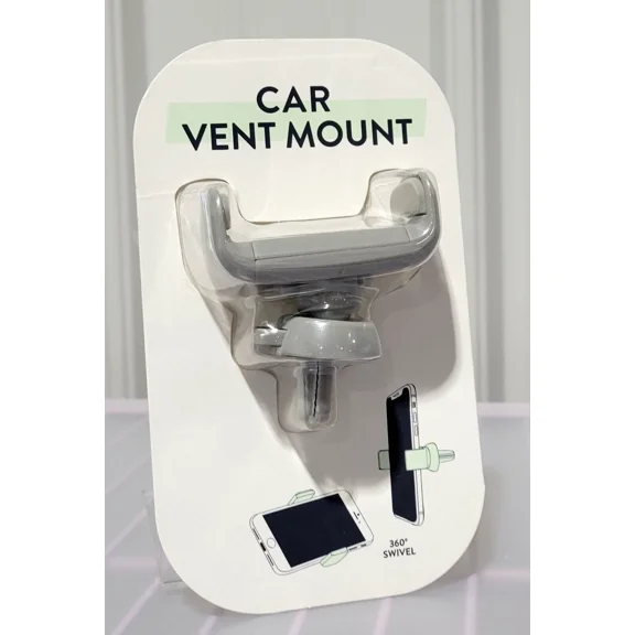 Vivitar Gray Phone Mount For Car Vent 360 Swivel For Phones 3.5" To 6.3" Sizes