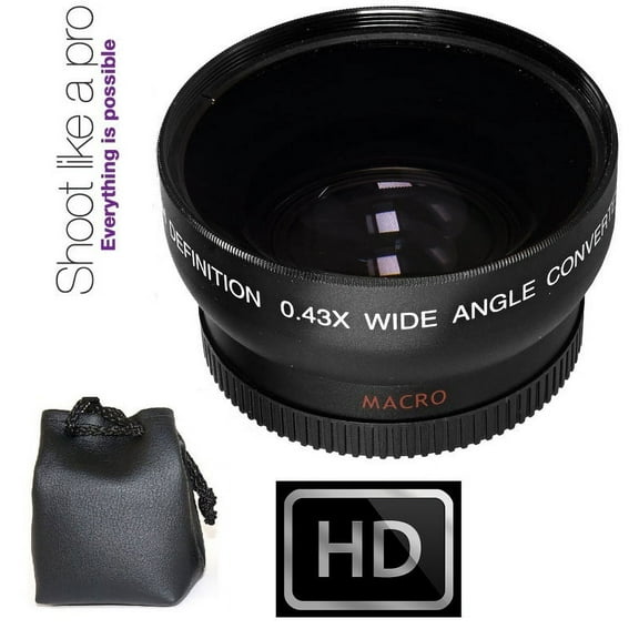 Vivitar HD4 Optics Wide Angle Lens W/Macro For Panasonic Lumix DMC-GF7 DMC-GF7K (37mm Compatible)