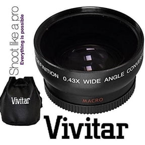 Vivitar HD4 Optics Wide Angle W/Macro Lens For Sony Alpha A6000 ILCE-6000 NEX-3N (40.5mm Compatible)