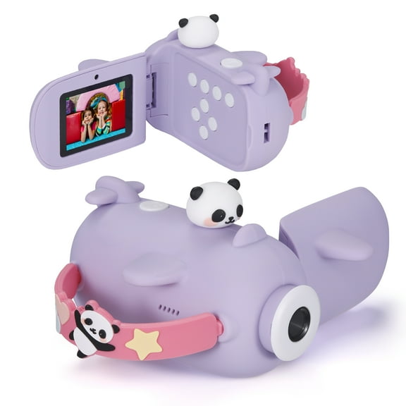 Vivitar Kidztech Camcorder for Kids, Purple Panda Digital Video Camera, Digital Zoom, Micro SD, Single Pack