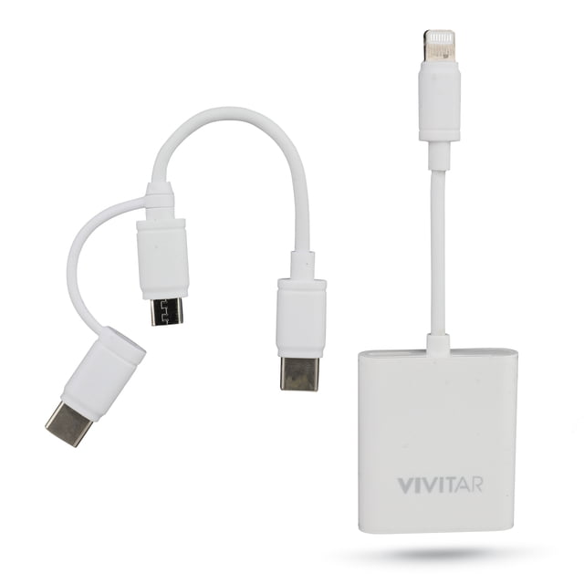 Vivitar Mobile Micro SD and Compact Flash Memory Card Reader with USB Adapter for Multiple Memory Card Types