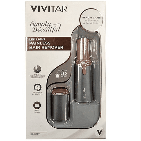 Vivitar LED Light Painless Hair Remover Compact Shaver Gray PGV027-GRY