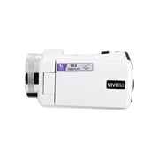 Vivitar PopCam America 250 Digital Camcorder   USA Celebration Edition, White 48MP, Full HD 1080P Video, 3" Flip Screen, 16X Digital Zoom Camcorder with Built-in Mic for Vlogging & Travel