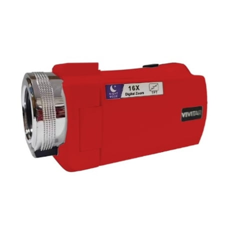 Vivitar PopCam America 250 Digital Camcorder – USA Celebration Edition, Old Glory Red, 48MP, Full HD 1080P Video, 3" Flip Screen, 16X Digital Zoom Camcorder with Built-in Mic for Vlogging & Travel