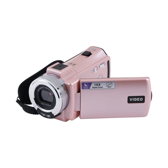 Open Box Vivitar PopCam Digital Camcorder, 48MP, Full HD 1080p Video Camera with 3" Flip Screen, 16x Digital Zoom, Built-in Microphone, Compact Vlogging Camera for Beginners, Travel, & Family Recording