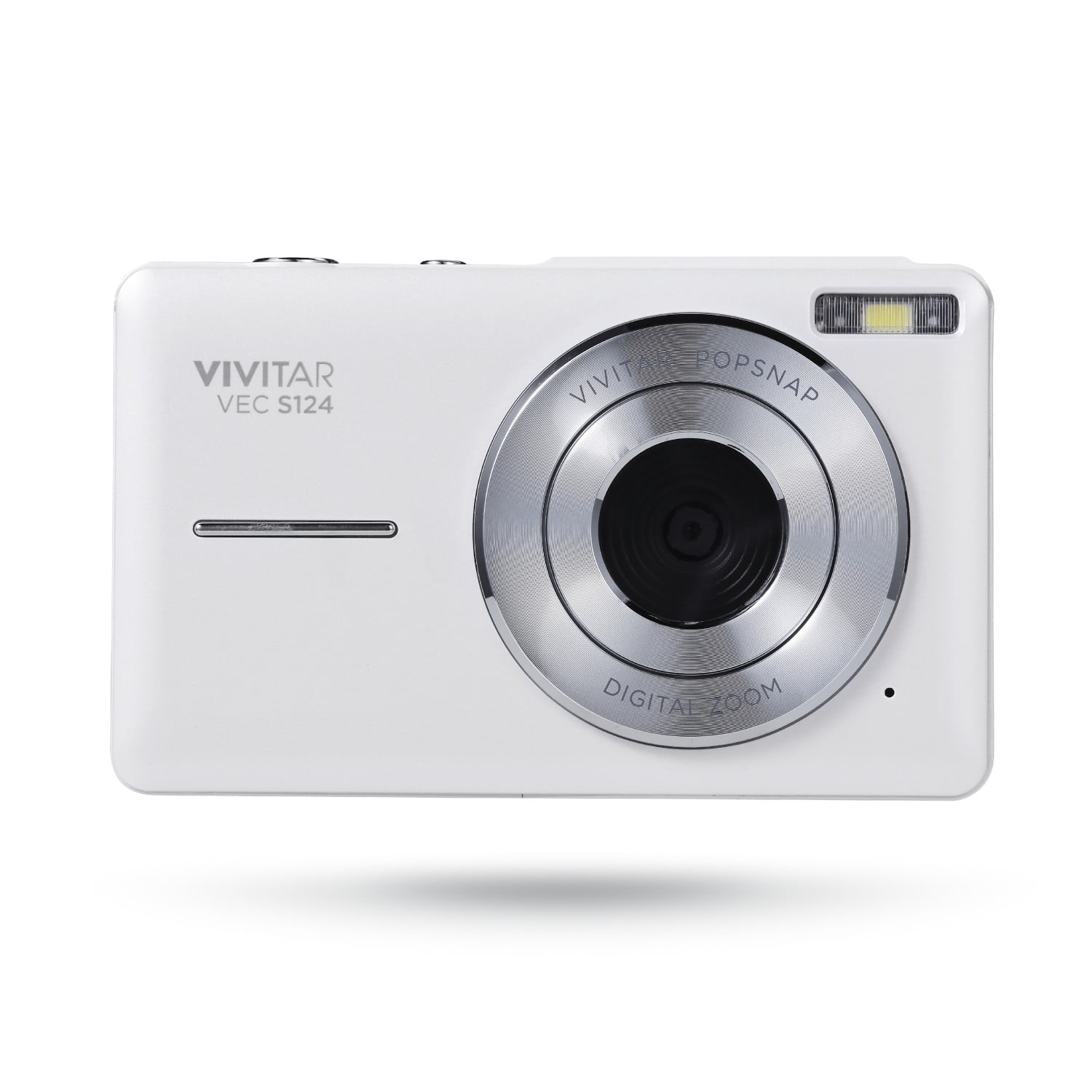 Vivitar Popsnap Compact Digital Camera, White, 16X Zoom, 1080p, Built-in Flash, Micro SD, Slim Lightweight Pocket Design
