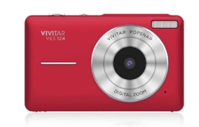 Vivitar PopCam America 250 Digital Camera – USA Celebration Edition, Old Glory Red 48MP Camera with Full HD 1080P Video, 3" Flip Screen, 16X Zoom Compact Vlogging Camera with Built-in Mic