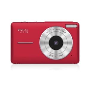 Vivitar PopCam America 250 Digital Camera – USA Celebration Edition, Old Glory Red 48MP Camera with Full HD 1080P Video, 3" Flip Screen, 16X Zoom Compact Vlogging Camera with Built-in Mic
