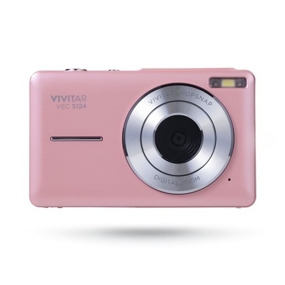 Open Box Vivitar Popsnap Compact Digital Camera, Pink, 16X Zoom, 1080p, Built-in Flash, Micro SD, Slim Lightweight Pocket Design