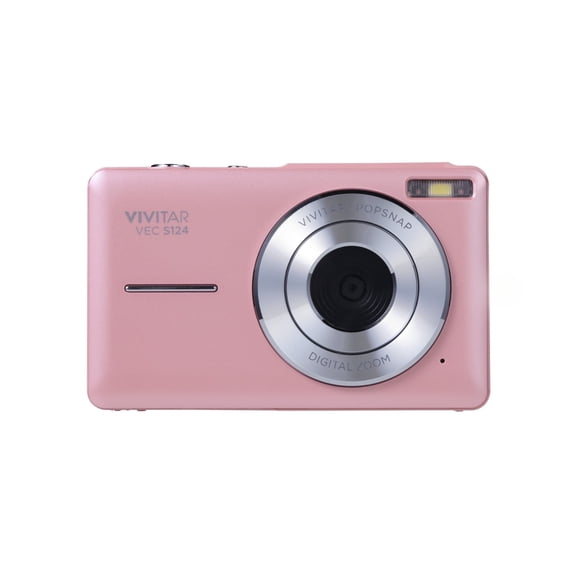 Pre-Owned Vivitar Popsnap Compact Digital Camera, Pink, 16X Zoom, 1080p, Built-in Flash, Micro SD, Slim Lightweight Pocket Design