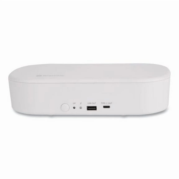 Vivitar PureMobile Wireless Charger and Sanitizer, USB-B, USB-C Ports, White (VPUR1010)