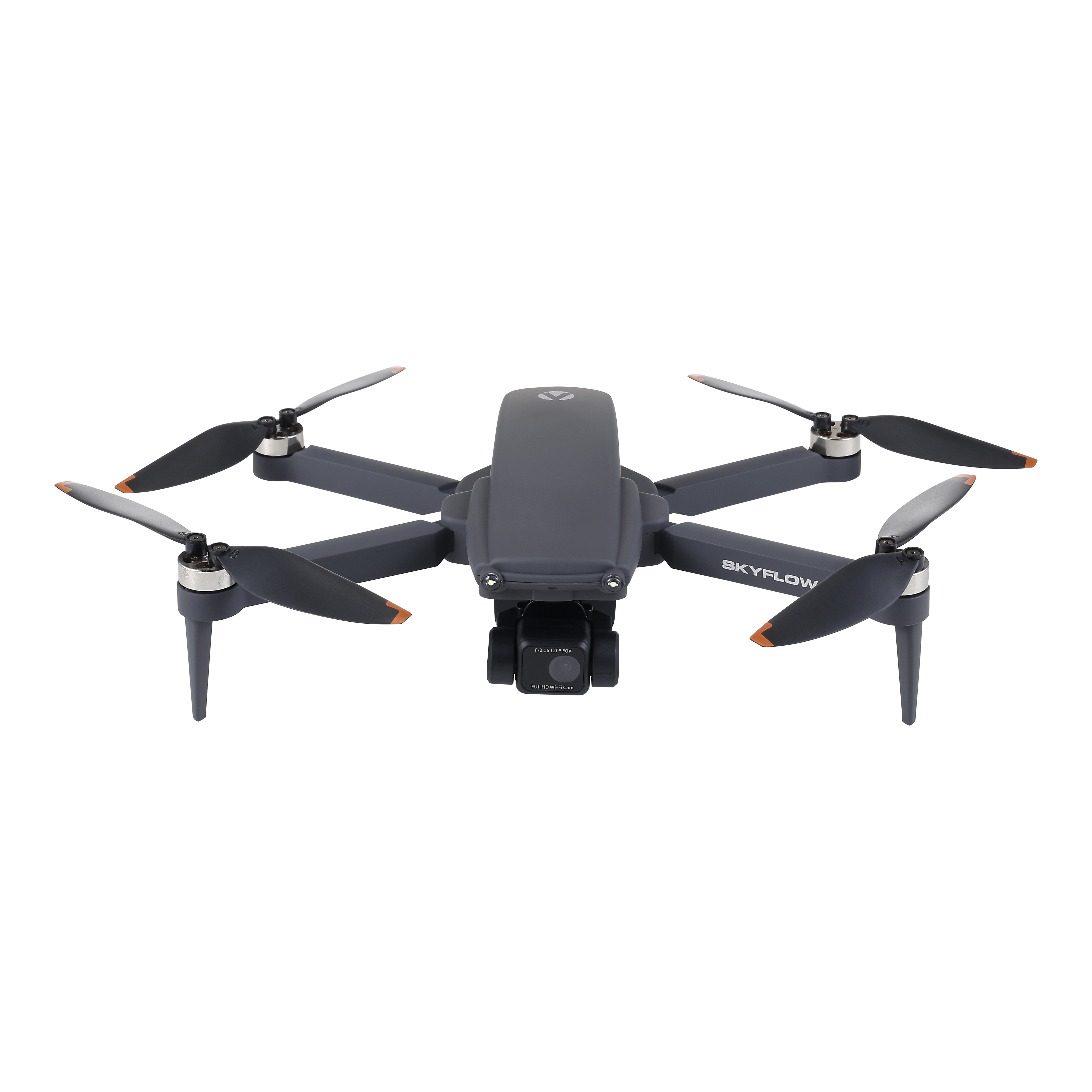 Dron aéreo plegable Vivitar SkyFlow con GPS y video 4K UHD para adultos con transmisión de video en vivo y control remoto con pantalla táctil de 5"