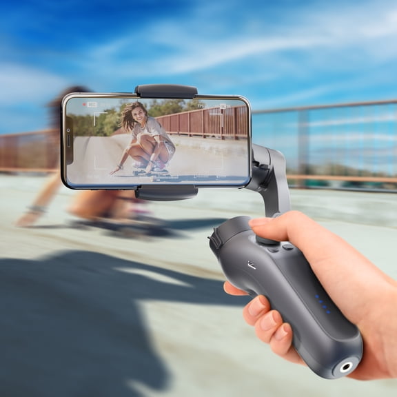 Vivitar Smartphone Stabilizer, 3-Axis Foldable Pocket Gimbal, Stable Perfect Selfies, Smooth Video, Compatible with iPhone and Android