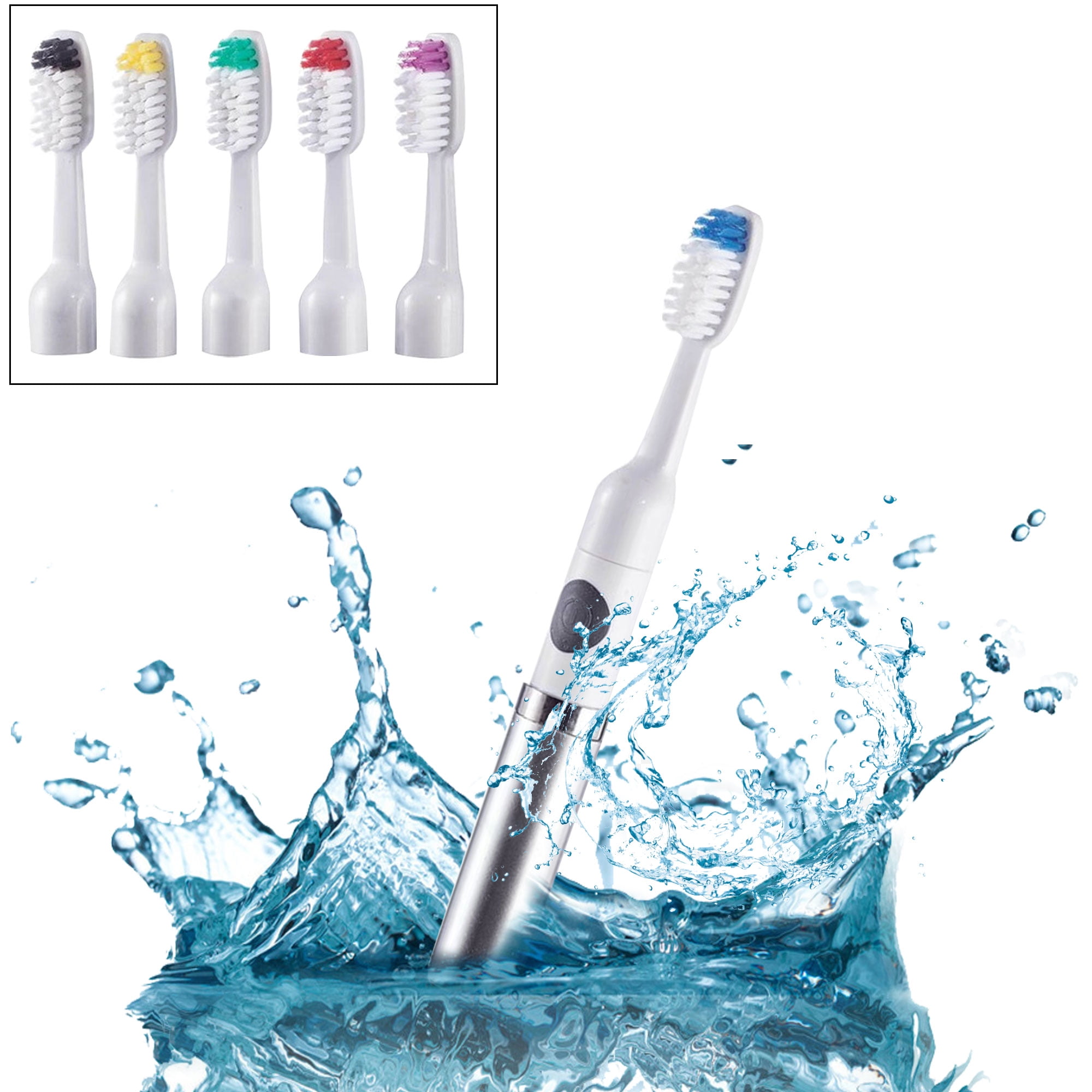 Vivitar Ultrasonic IPX7 Waterproof Electric Toothbrush Pulsating Head