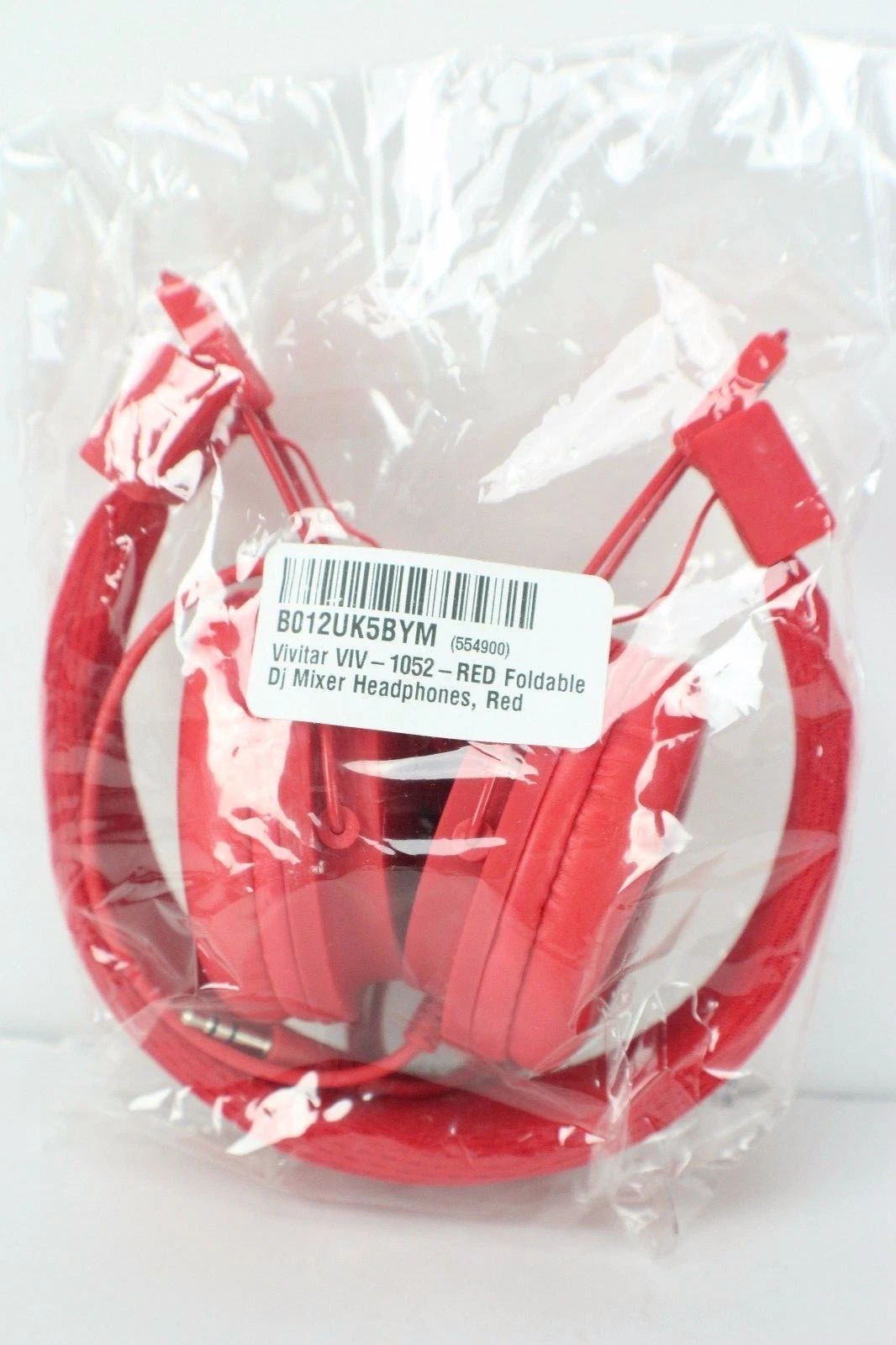 Vivitar Viv-1052-Red Foldable Dj Mixer Headphones