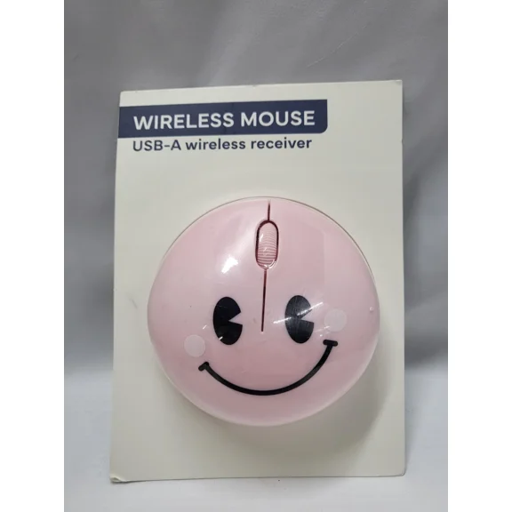 Vivitar Wireless Usb-A Wireless Receiver Smiley Face Mouse