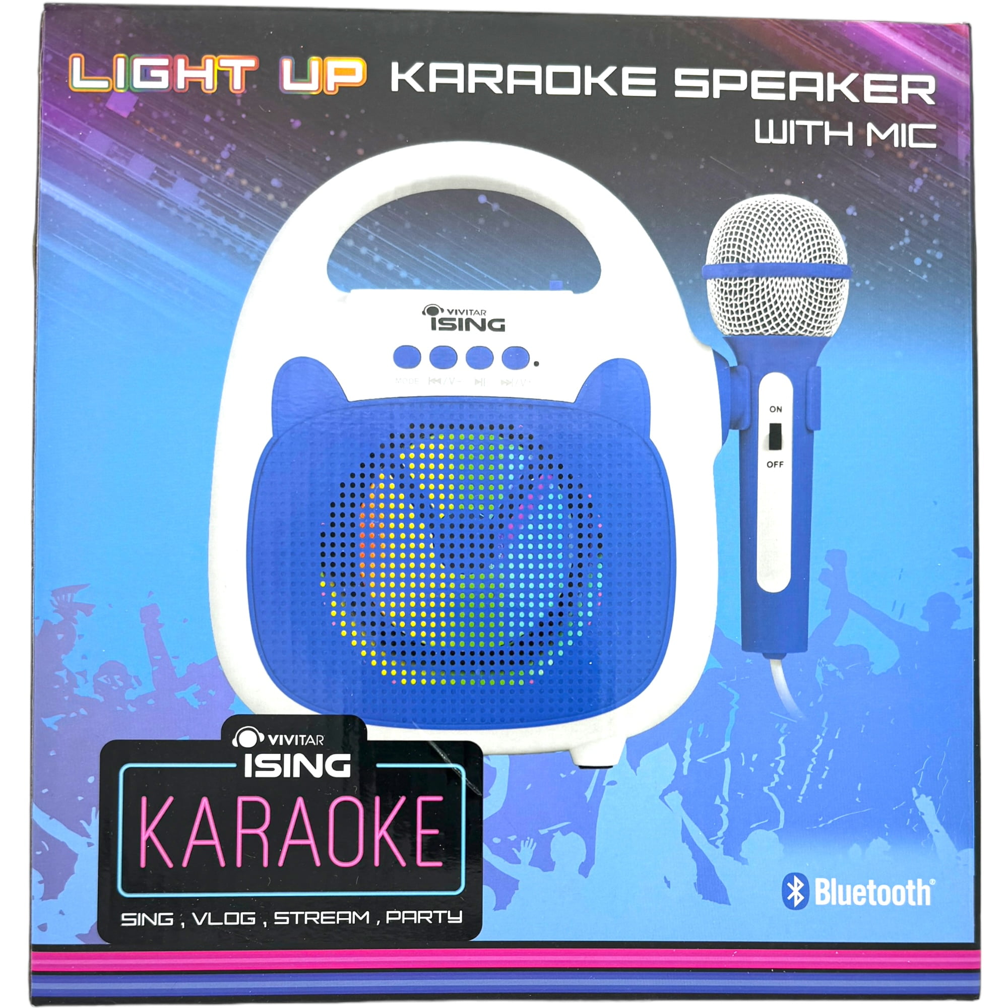 Vivitar iSing Kids Karaoke LED Light Up Bluetooth Speaker with Wired
