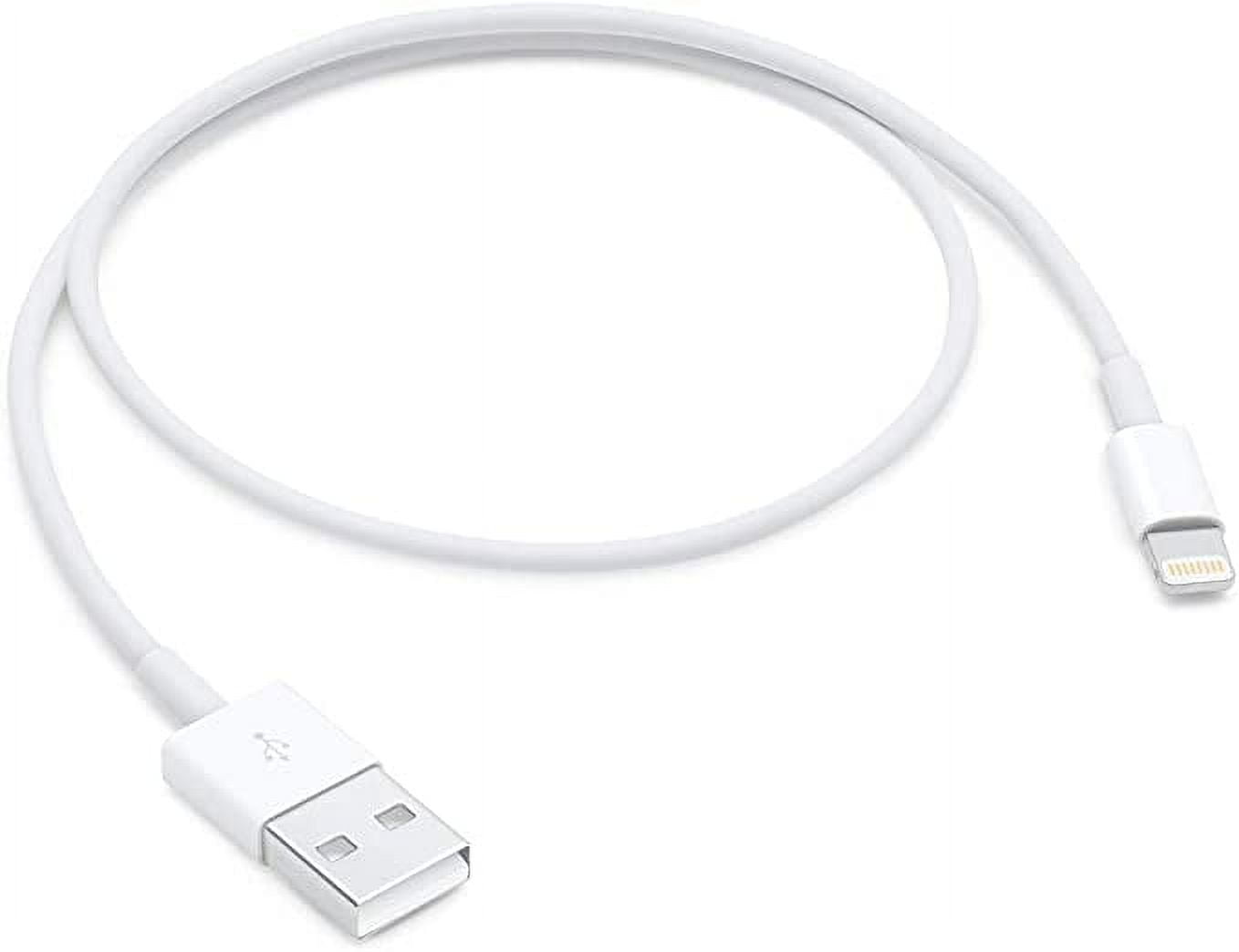 Vivla USB-A sync and phone charging cable for Apple devices, 3.3 feet in length, available in white, blue, pink color.