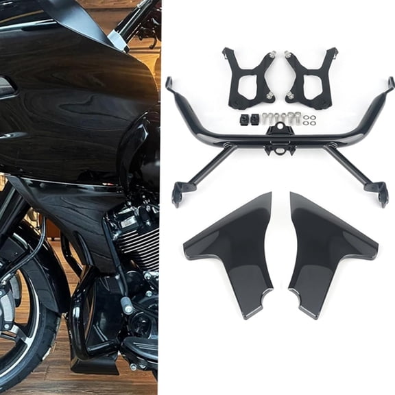 Vivld Black Side Fairing Spoiler Panel Bracket Kit For Touring Road Glide CVO/SE FLTRXSE ,Road Glide Upgrade, CVO ST FLTRXSTSE 2024 -later