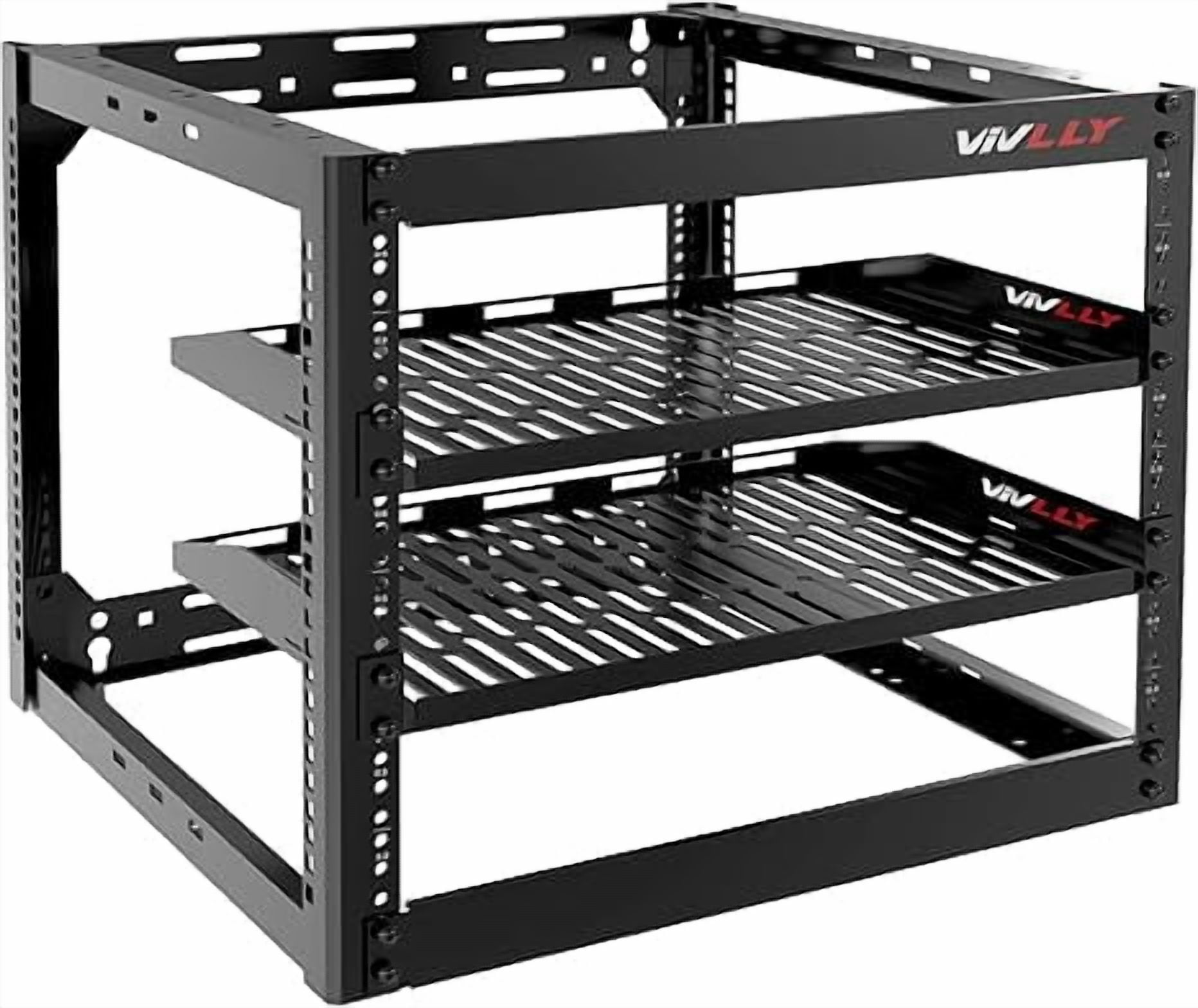 10 Rack 10U Server Rack Heavy Duty Open Frame Network Rack Mount 19 Inch - Wall ...
