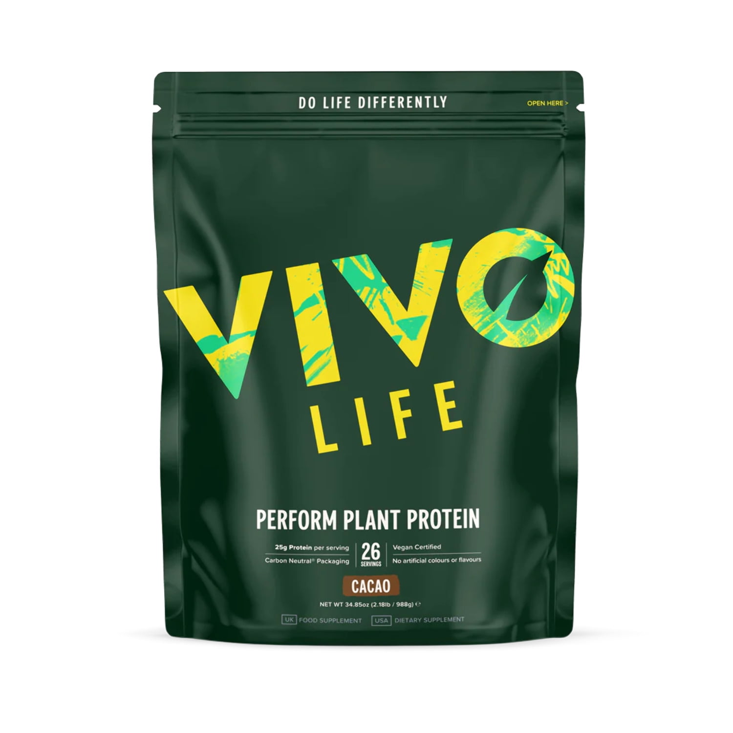 Vivo Life Perform Acai & Blueberry Flavour Vegan Protein Powder BCAA
