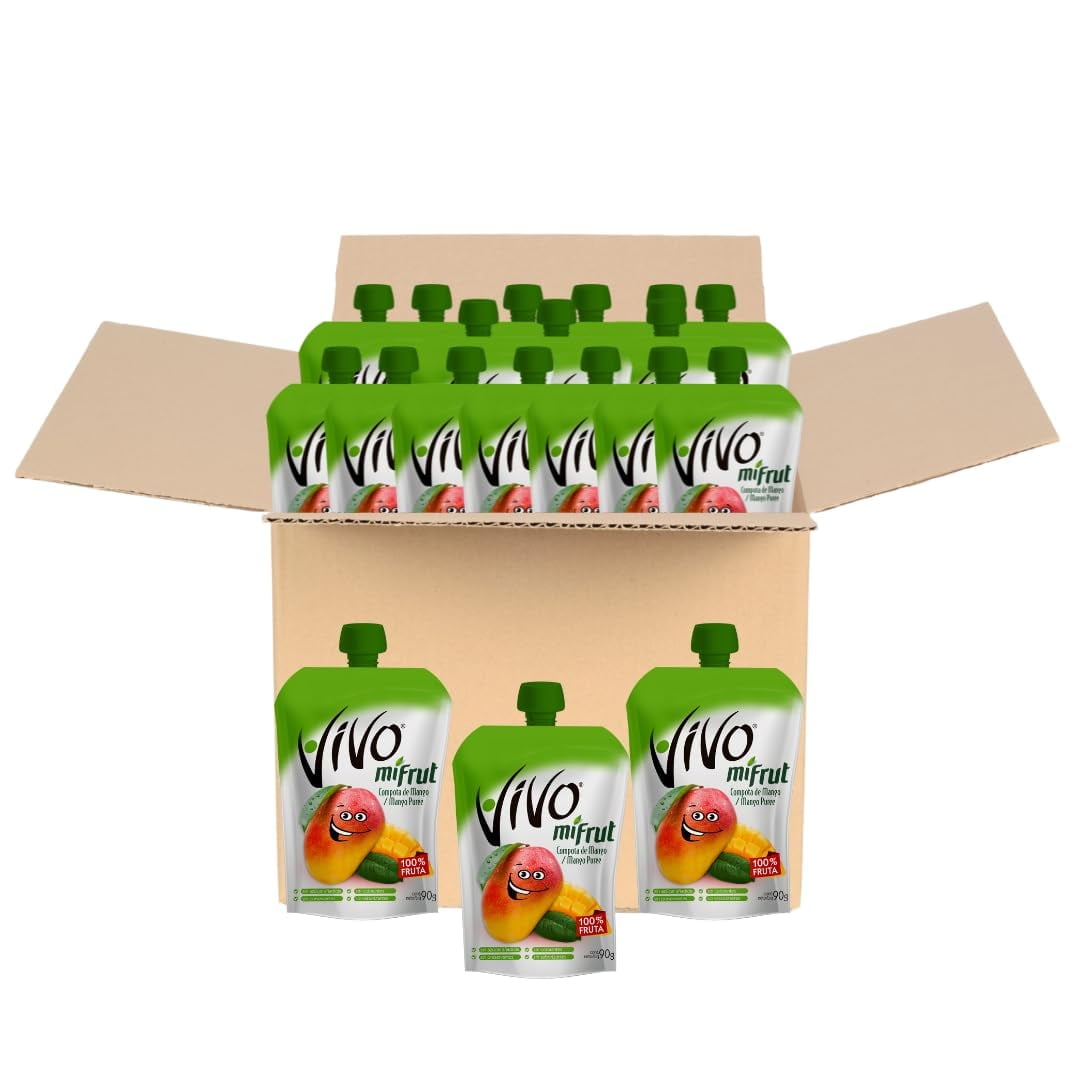 Vivo MiFrut Mango Puree Pouch/Compota de Mango - 1 Full Fruit Portion ...