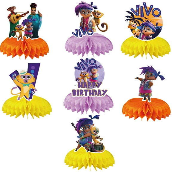 Vivo Monkey Honeycomb Centerpieces Table Toppers Decorations for Birthday Party Decor Supplies