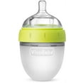 thumbnail image 1 of VivoBebé Anti Colic Baby Bottles -2 Pack, 5oz 0-3 Months -Dual Vent, Breast-Like Soft Silicone Nipple -PVC and BPA Free -Easy Clean -Microwave, Dishwasher Safe -Green, 1 of 5