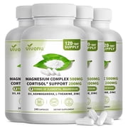 VivoNu Magnesium Complex 500mg, 7-in-1 Magnesium Glycinate, Malate, Citrate, High Absorption Chelated Magnesium Supplement, Support Relaxation, Sleep, Muscle, Non-GMO, Gluten Free