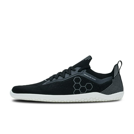 Vivobarefoot Primus Lite Knit, Mens Vegan Light Breathable Shoe with Barefoot Sole Obsidian