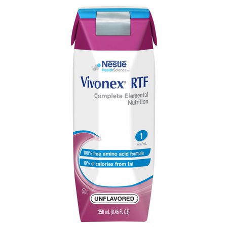 Vivonex Complete Elemental Formula 100 % Free Amino Acid Formula Ready To.Feed 8.45 oz 24 ct