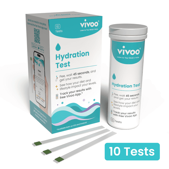 Vivoo At-Home Hydration Test Strips, 10 Pack, Fast Results, Urine Test Hydration Monitoring