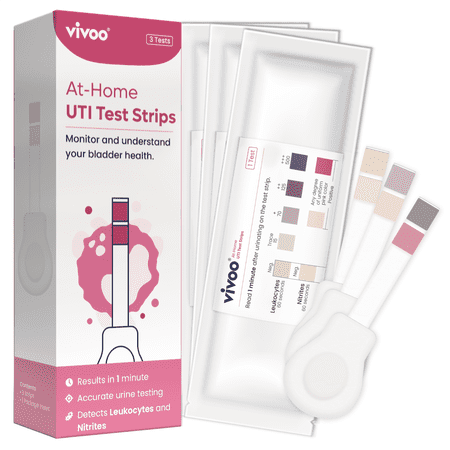 Vivoo Urinary Tract Infection (UTI) At-Home Test Strips, FDA Cleared, 3 Self Tests, FSA/HSA Eligible