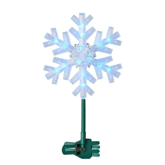 Vivvi App Based Snowflake Tree Topper, 8.8" 15 LEDs