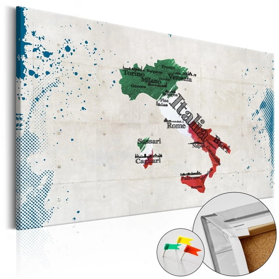 Vivyet Decorative Pinboard - Italy [Cork Map]