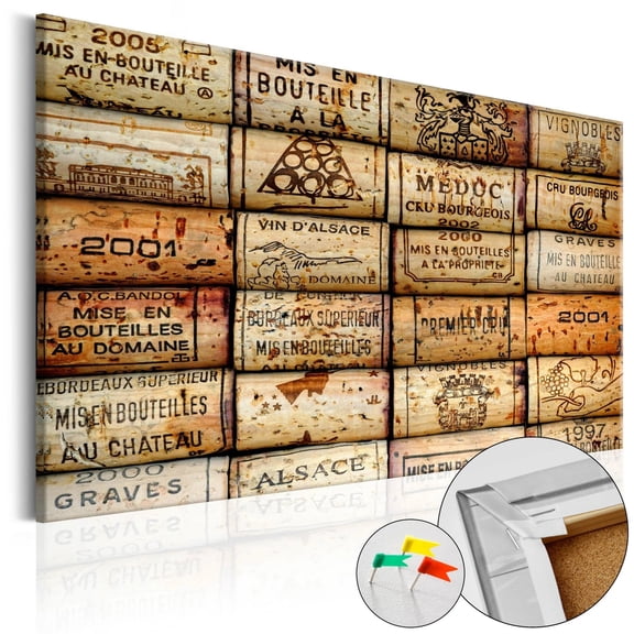 Vivyet Decorative Pinboard - Vineyard of Memories [Cork Map]