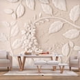 thumbnail image 1 of Vivyet Peel and stick wall mural - Paper Flowers (Beige), 1 of 4