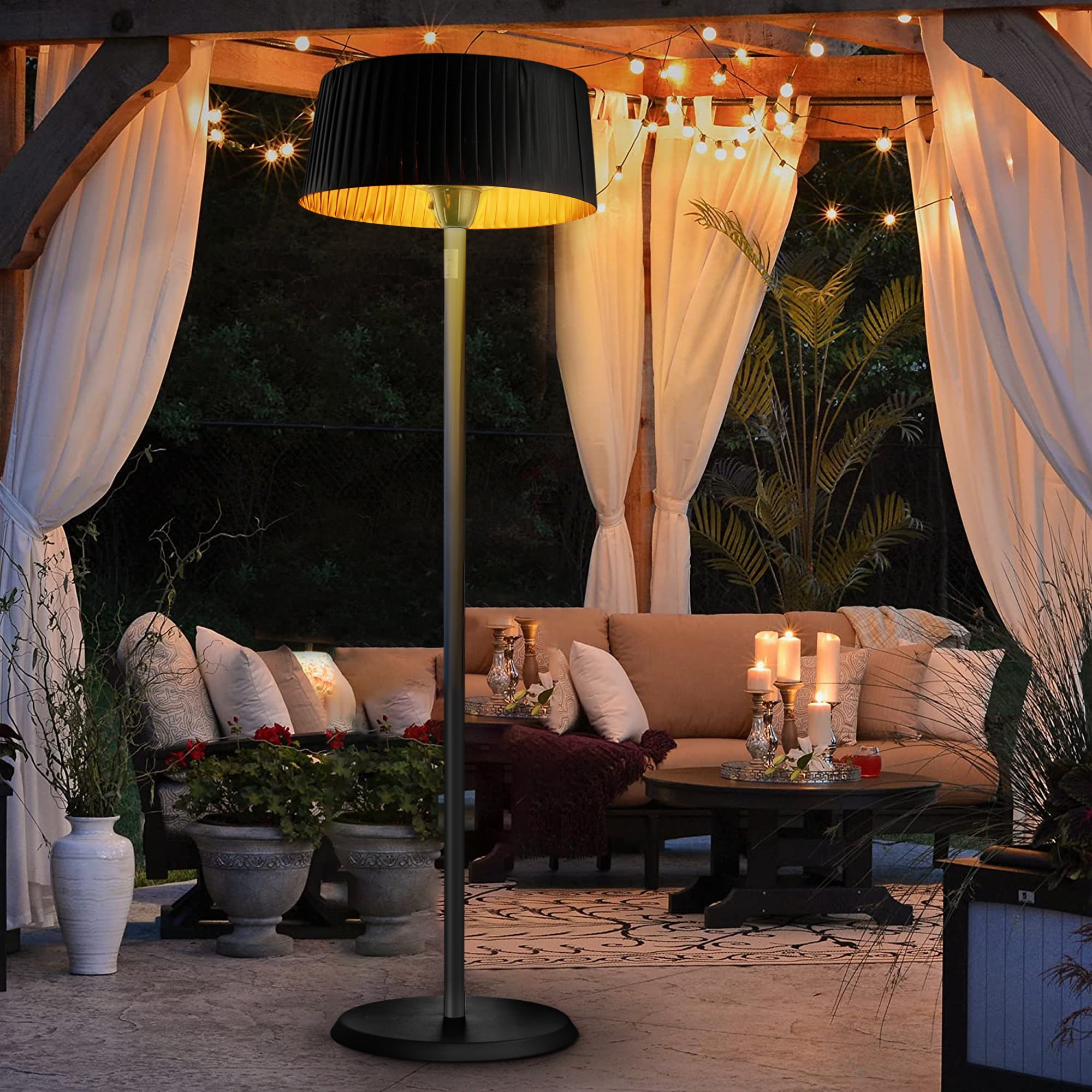 Vivzone Electric Patio Heater Outdoor Heating 1500W Infrared Heater  Overheating Protection for Garage Porch Garden - Walmart.com