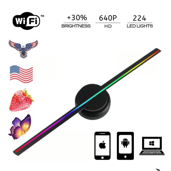 Vivzone Halloween 3D Wifi Holographic Projector Ghost Hologram Fan