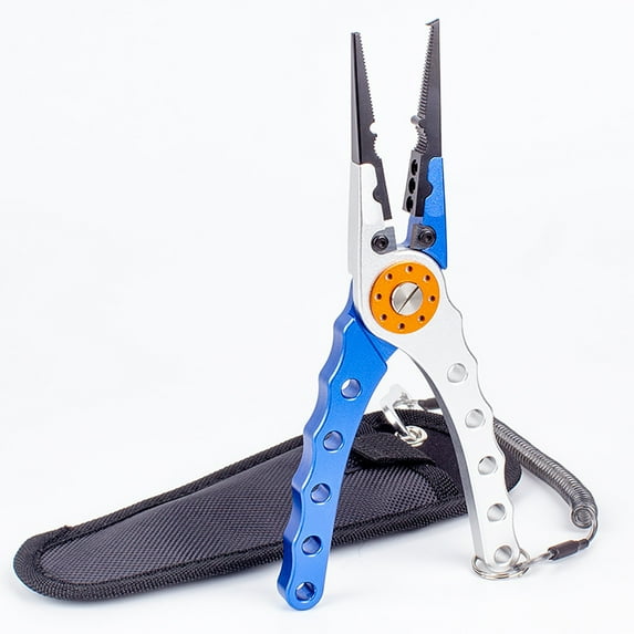 Viwoeim Aluminum Saltwater Aviation Fishing Pliers with Sheath and Lanyard