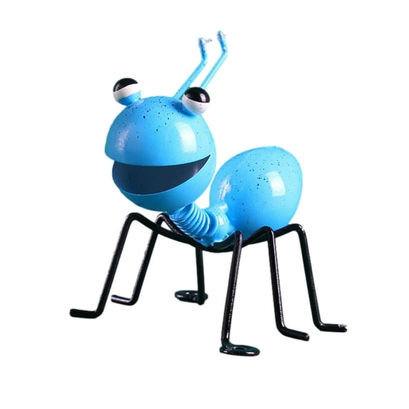 Viworld 1 Pack Metal Ant Wall Decor, Garden Yard Colorful Ant Wall Sculptures, Ants Decorative Lawn Bar Wall Hanging Art Decoration, Blue