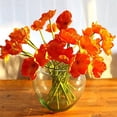 thumbnail image 1 of Viworld 10 PCS Fresh Artificial Mini Real Touch PU/Latex Corn Poppies Decorative Silk Fake Artificial Poppy Flowers for Wedding Holiday Bridal Bouquet Home Party Decor (Orange), 1 of 7